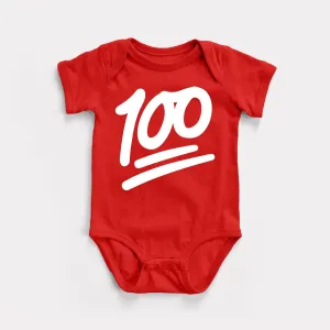 100 Emoji Baby Bodysuit