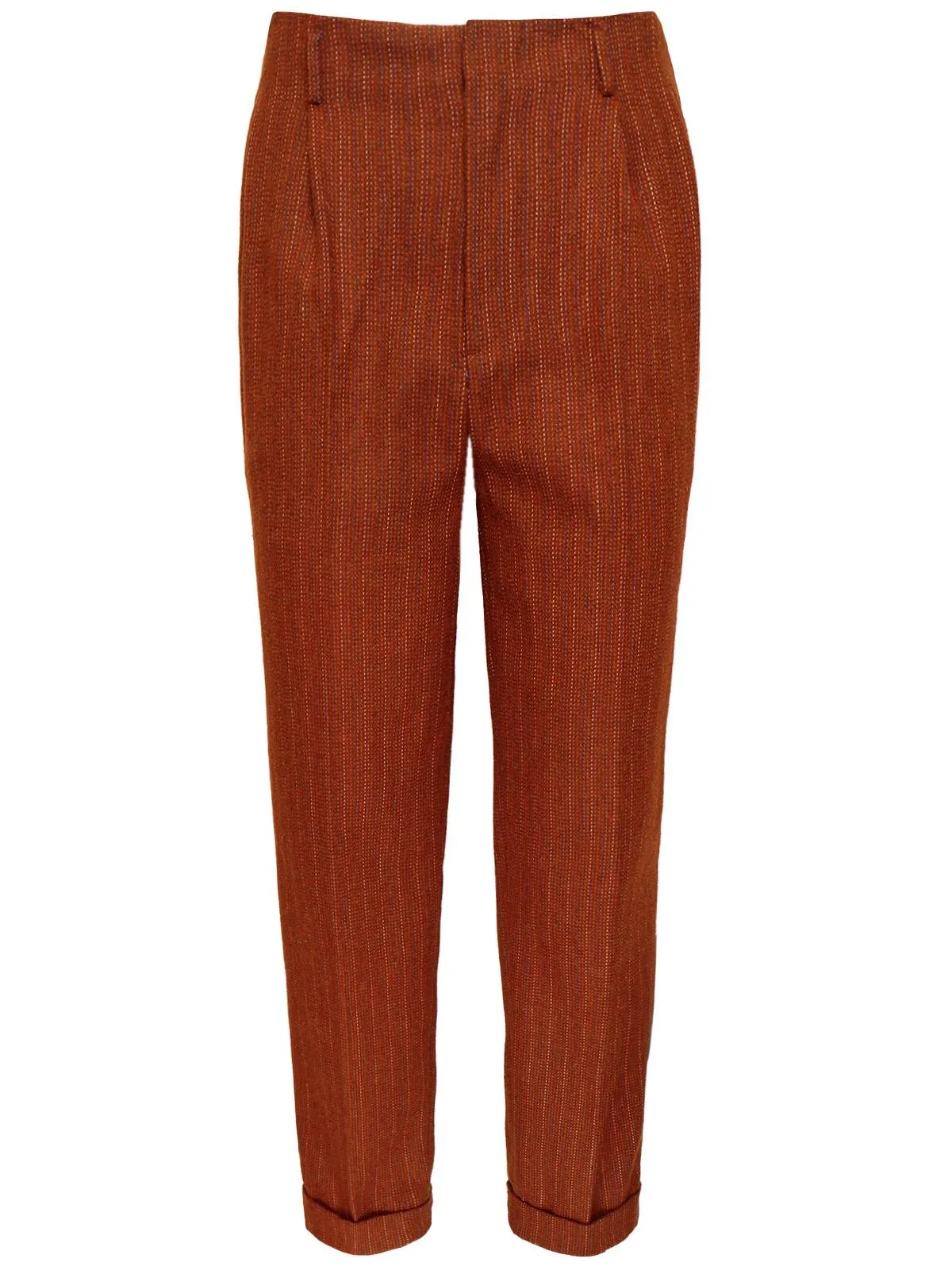 1950s Vintage Chuck Tweed Peg Trousers in Spice Orange