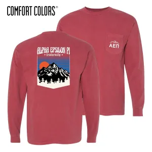 AEPi Comfort Colors Long Sleeve Retro Alpine Tee