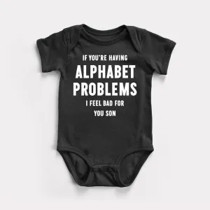 Alphabet Problems Baby Bodysuit