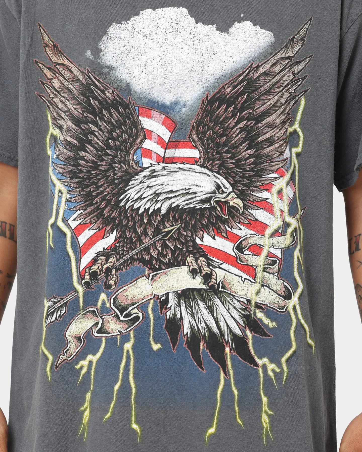 American Thrift Patriot Storm T-Shirt Off Black