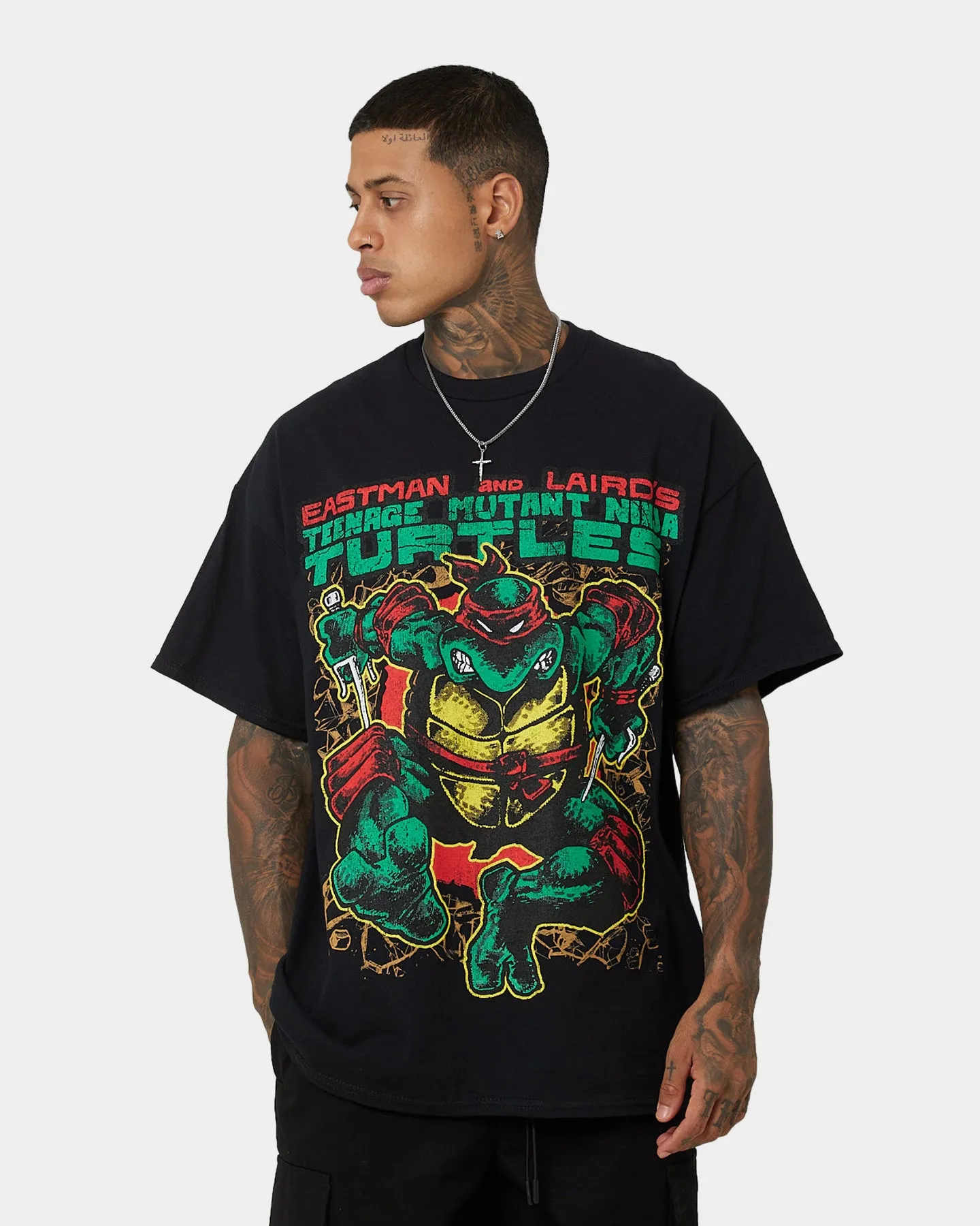 American Thrift X Teenage Mutant Ninja Turtles Raphael Vintage T-Shirt Black