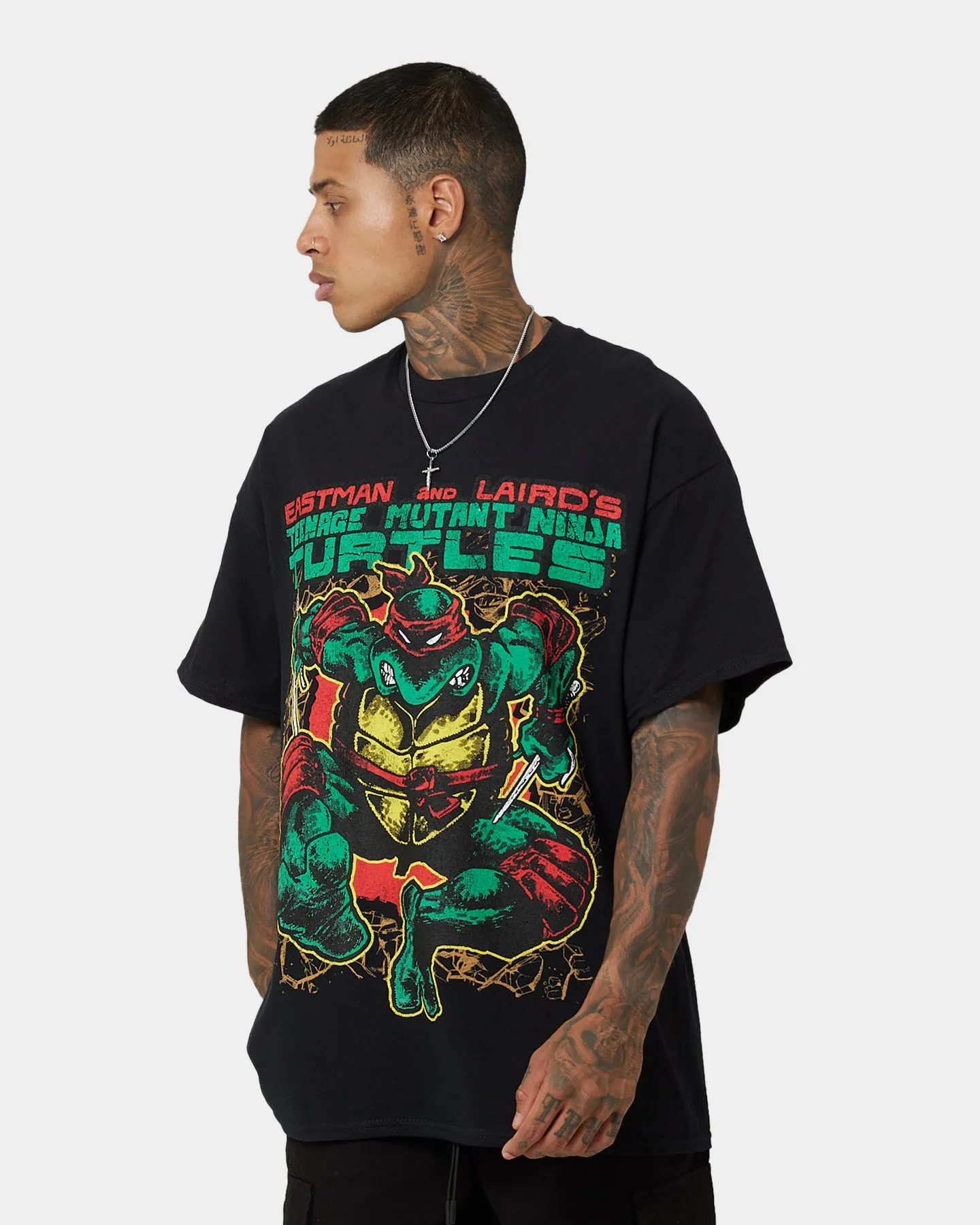 American Thrift X Teenage Mutant Ninja Turtles Raphael Vintage T-Shirt Black