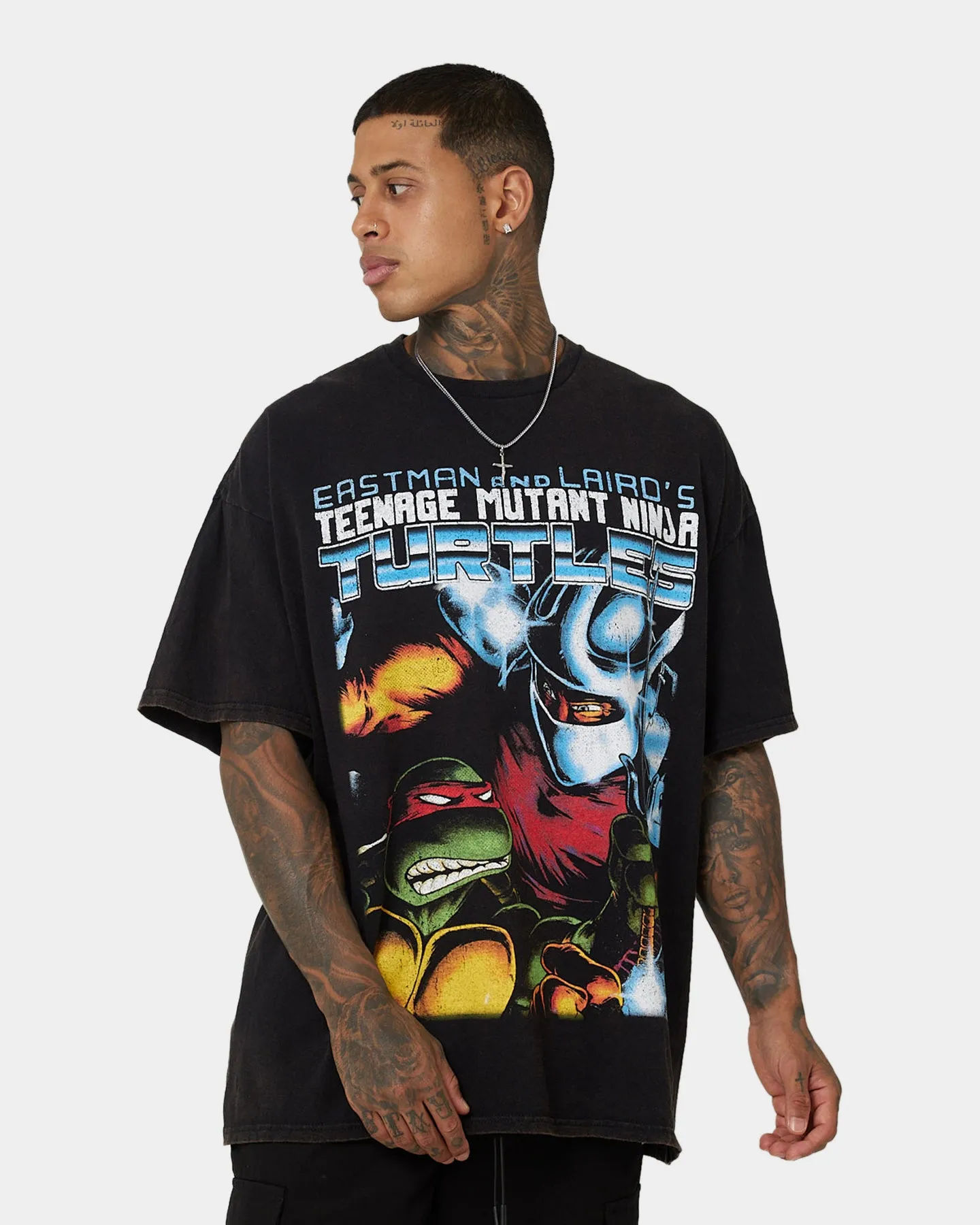 American Thrift X Teenage Mutant Ninja Turtles Shredder Vintage T-Shirt Black Wash