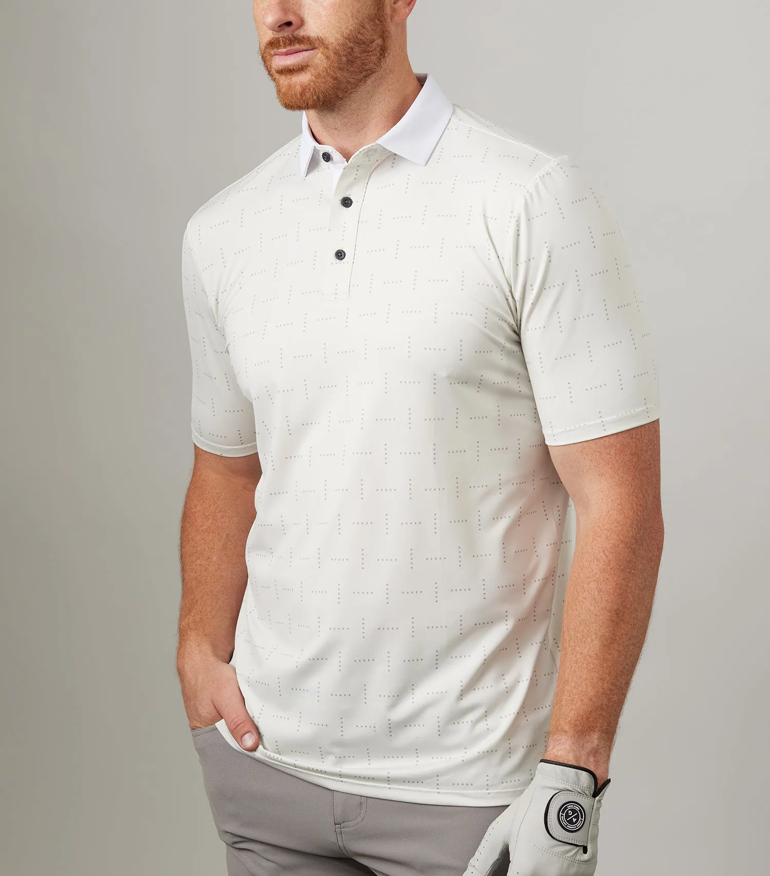 ASHER Cross Hatch Polo