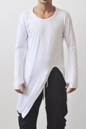 Assassin Style Asymmetrical White Tshirt