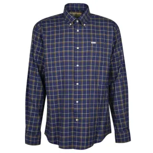 Barbour Pelton Mens Regular Fit Shirt - Navy