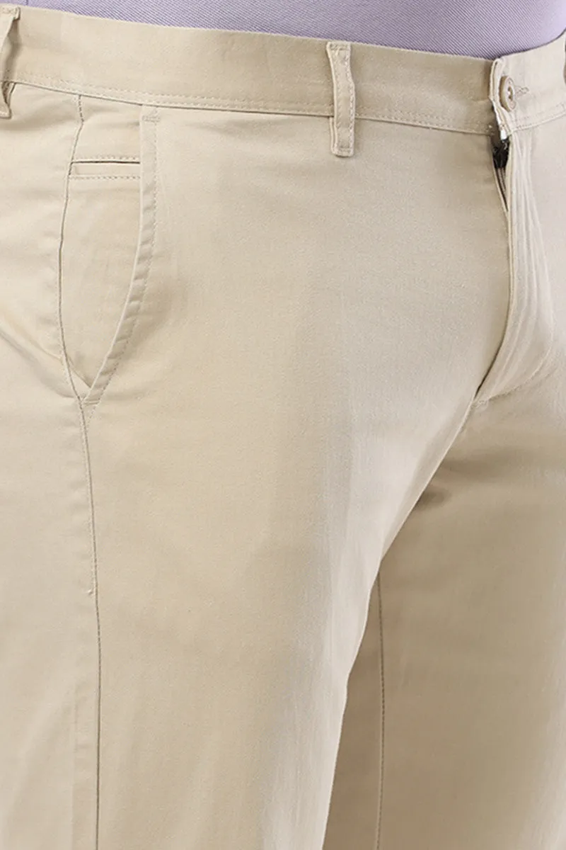 Basic Chino - Cream Trouser For Men | Ariser