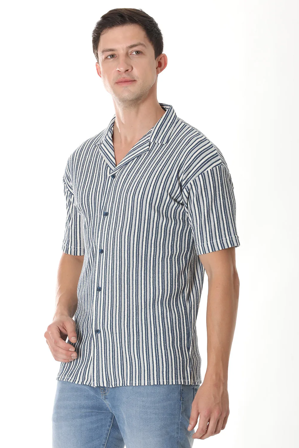 Blue Beach wear Cuban Shirt