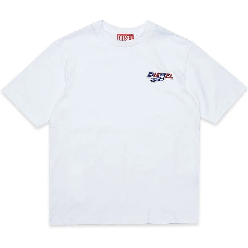 Boys White Icon Logo T-Shirt