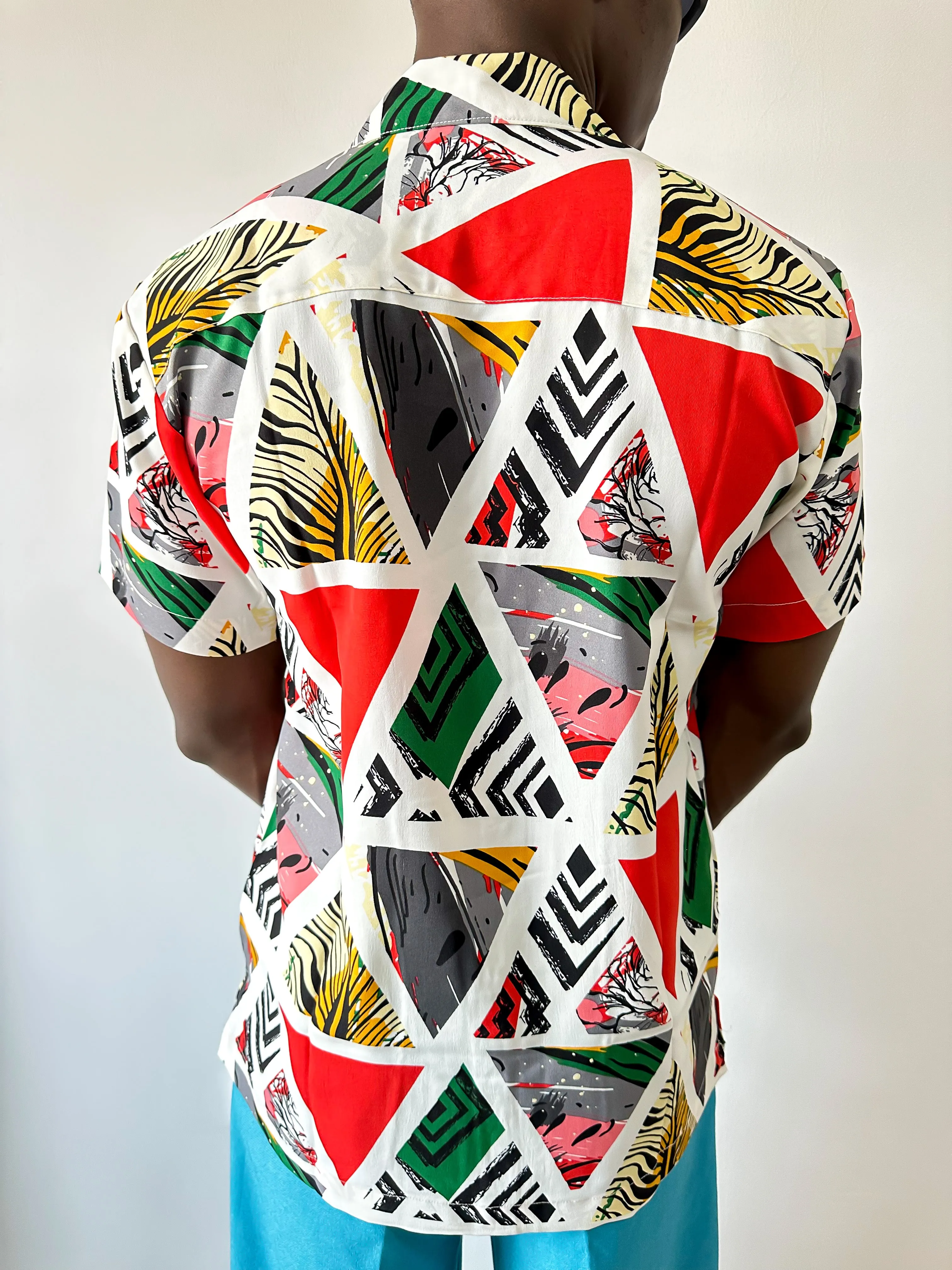 Cali Geometric Print Shirt