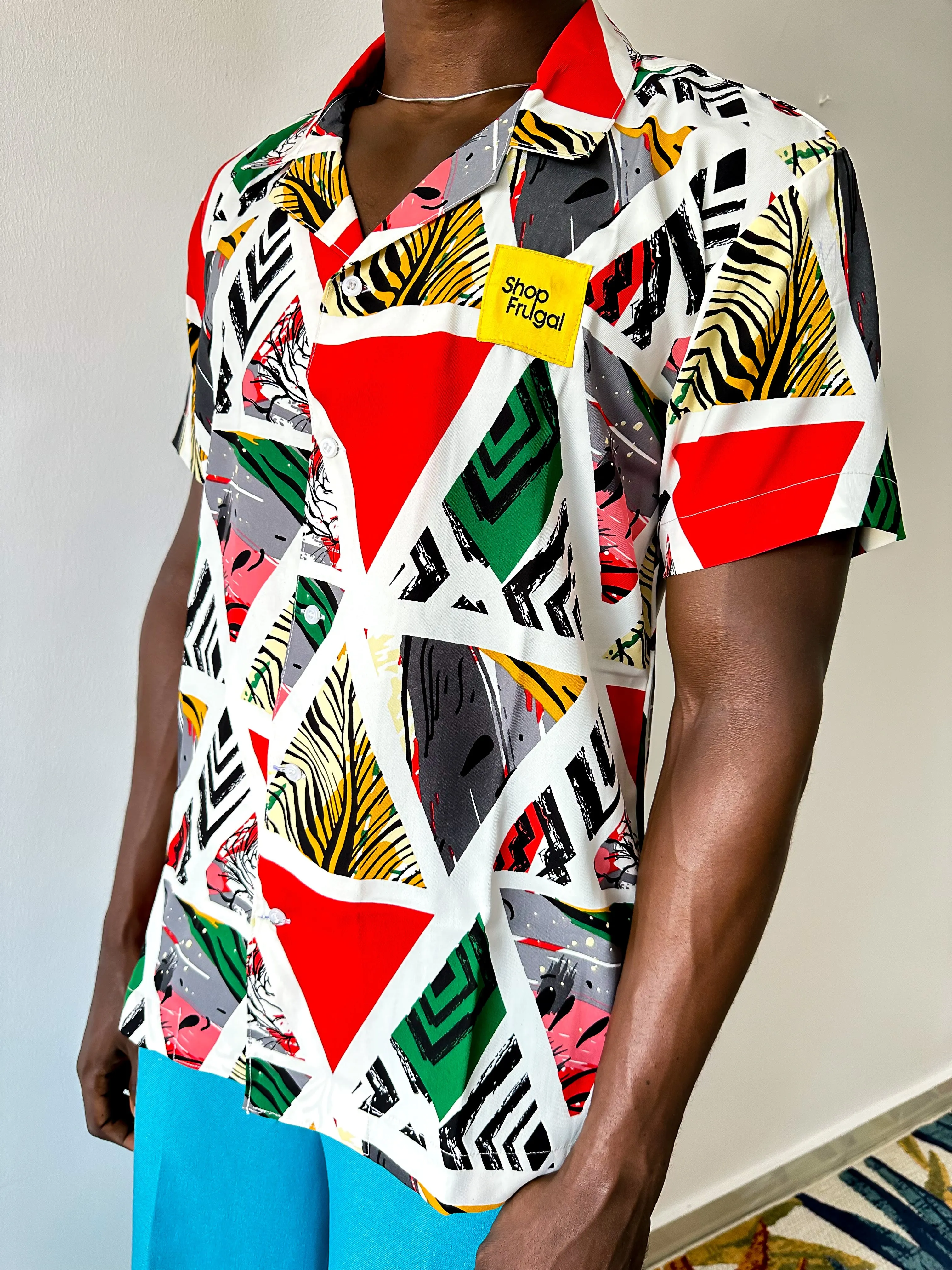 Cali Geometric Print Shirt