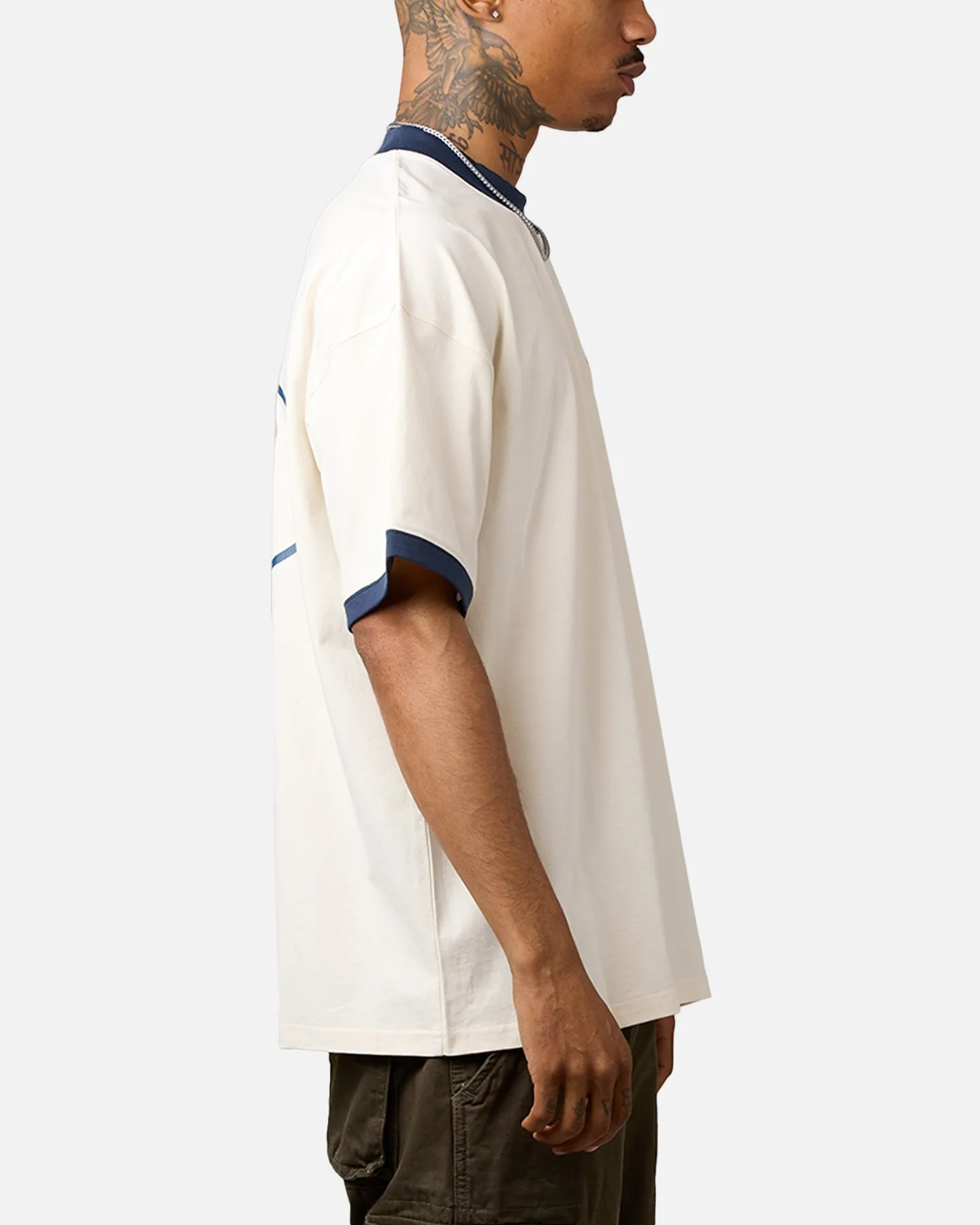 Carre C-Superstar Oversized Ringer T-Shirt Off White/Navy