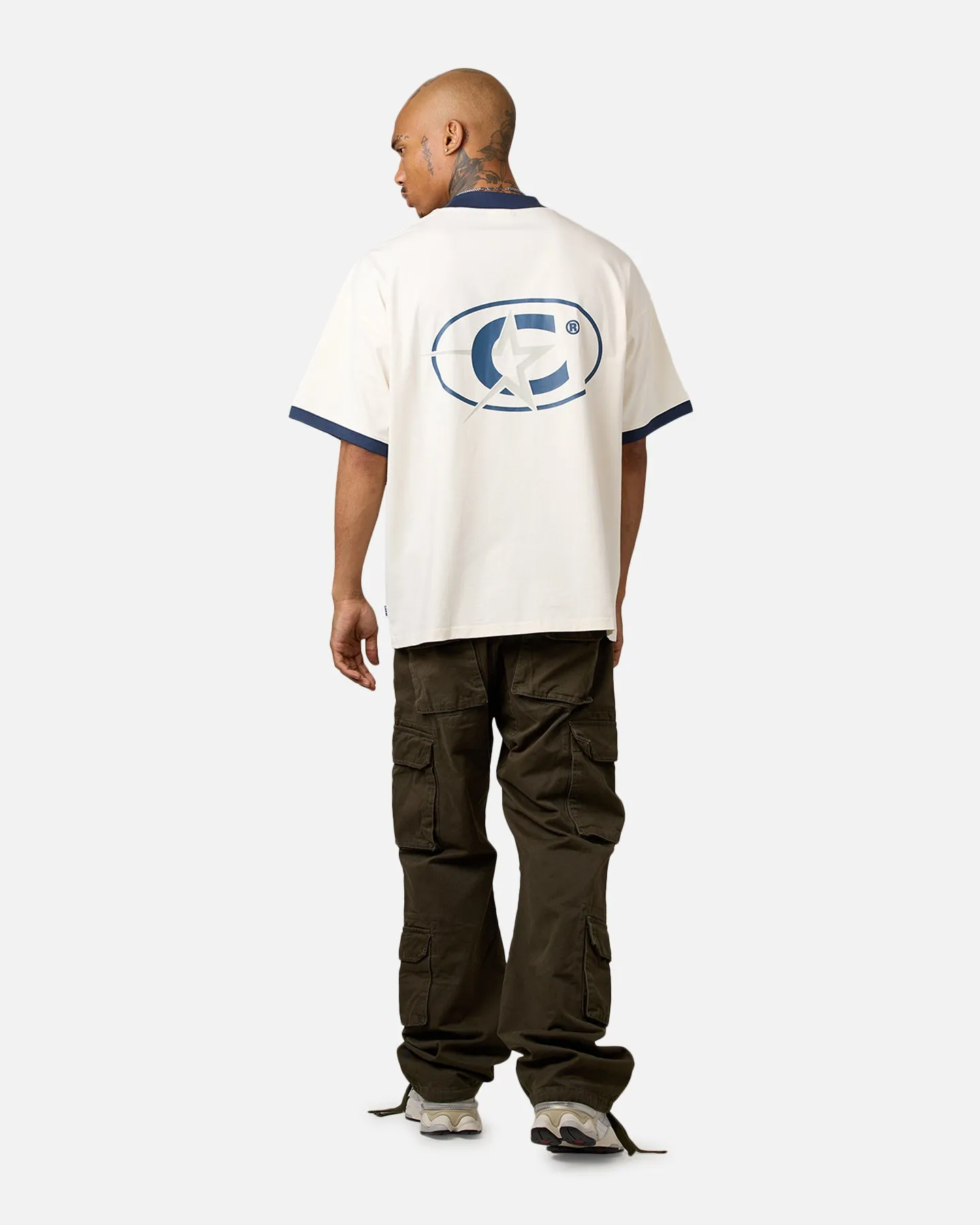 Carre C-Superstar Oversized Ringer T-Shirt Off White/Navy