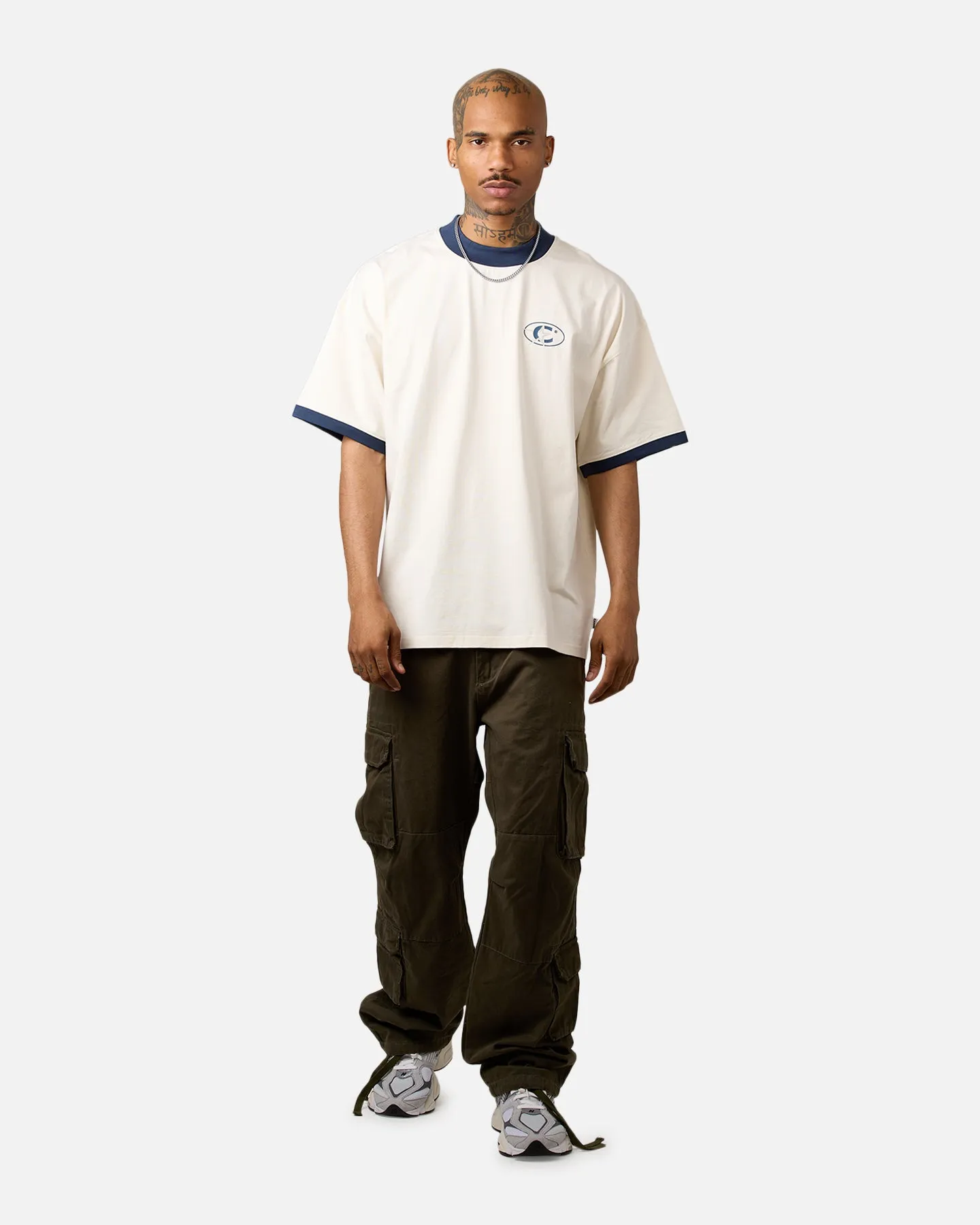 Carre C-Superstar Oversized Ringer T-Shirt Off White/Navy