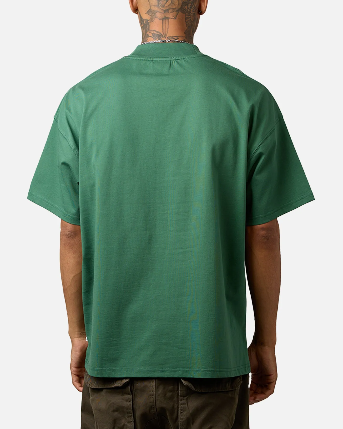 Carre Damask Oversized T-Shirt Forest Green