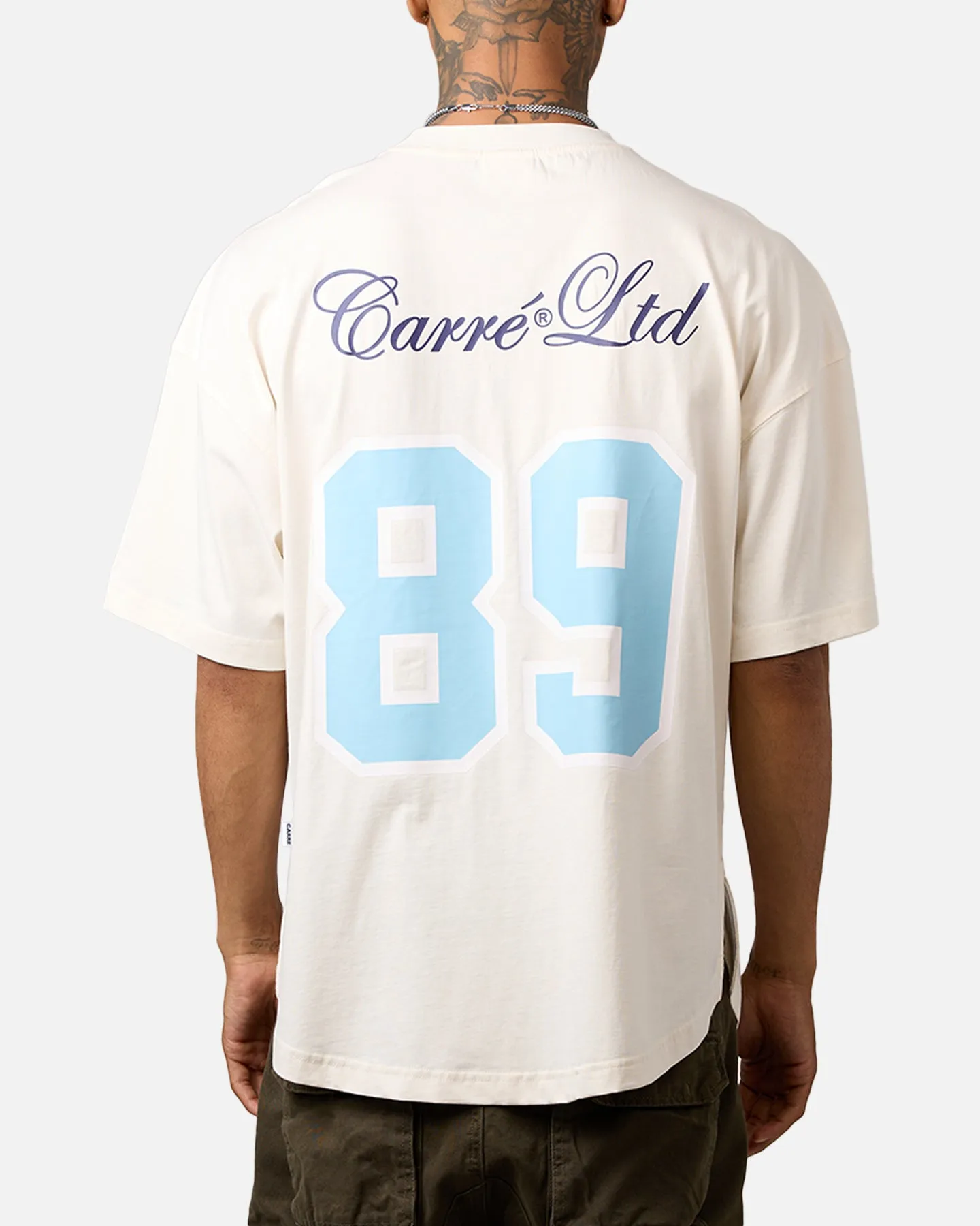 Carre Hitta Grid Iron T-Shirt Off White