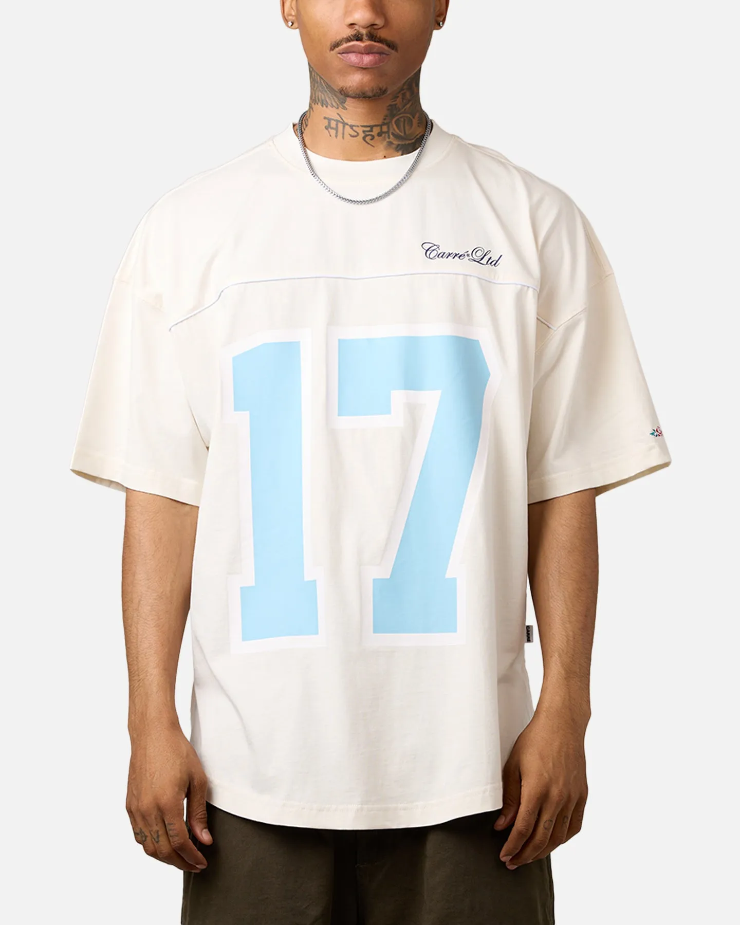 Carre Hitta Grid Iron T-Shirt Off White