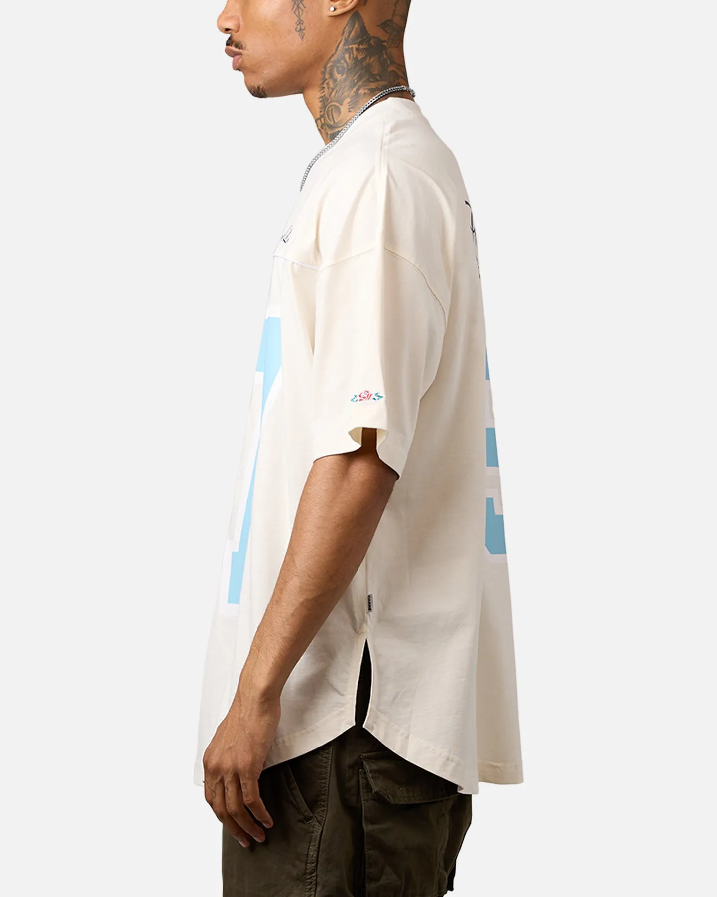 Carre Hitta Grid Iron T-Shirt Off White