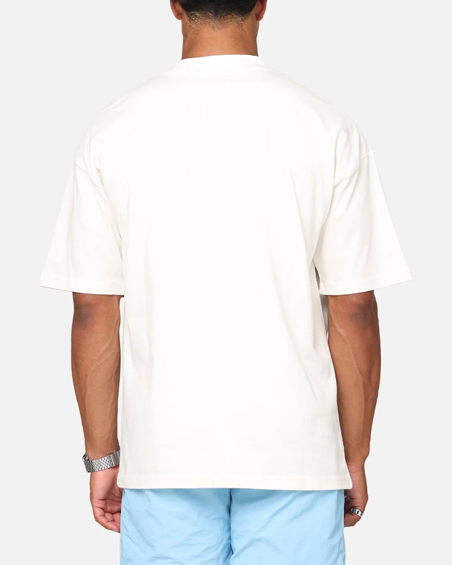 Carre Royal Patch Mock Neck T-Shirt Off White