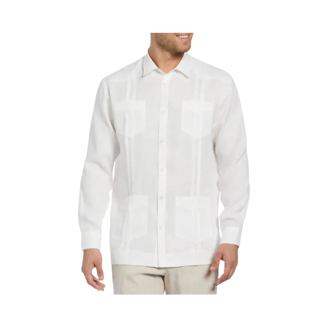 D'accord Men's  Guayabera White  Shirt