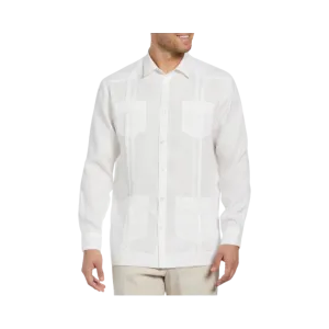 D'accord Men's  Guayabera White  Shirt