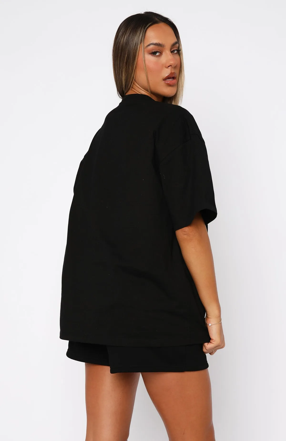 Decade Classics Varsity Oversized Tee Black