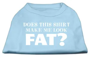 Does This Shirt Make Me Look Fat? Screen Printed Shirt Baby Blue Sm (10)