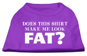 Does This Shirt Make Me Look Fat? Screen Printed Shirt Purple Sm (10)