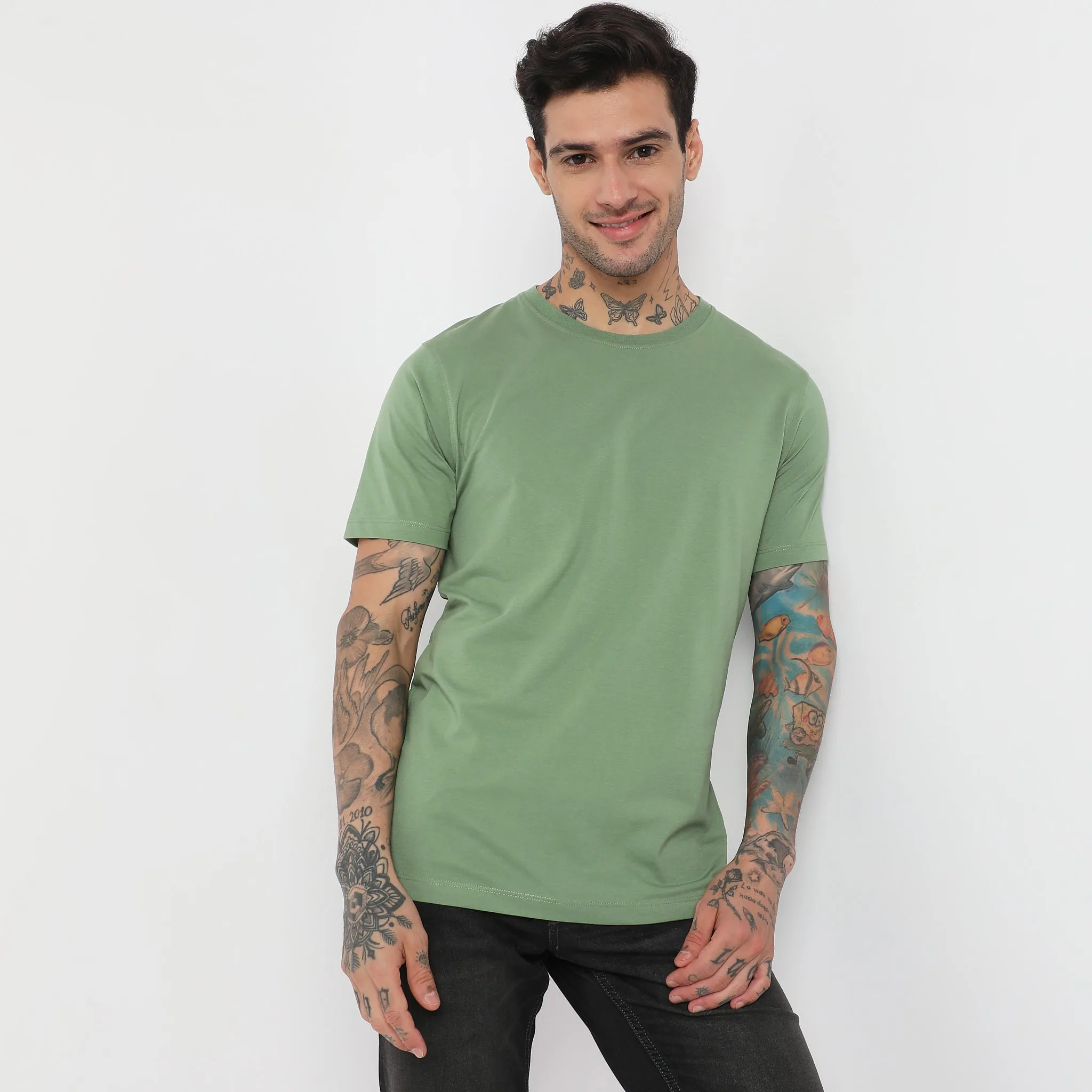 Double Dyed Crew™ Tees - Regular Fit - Must Have Essential Super Soft Handfeel & Quick Dry