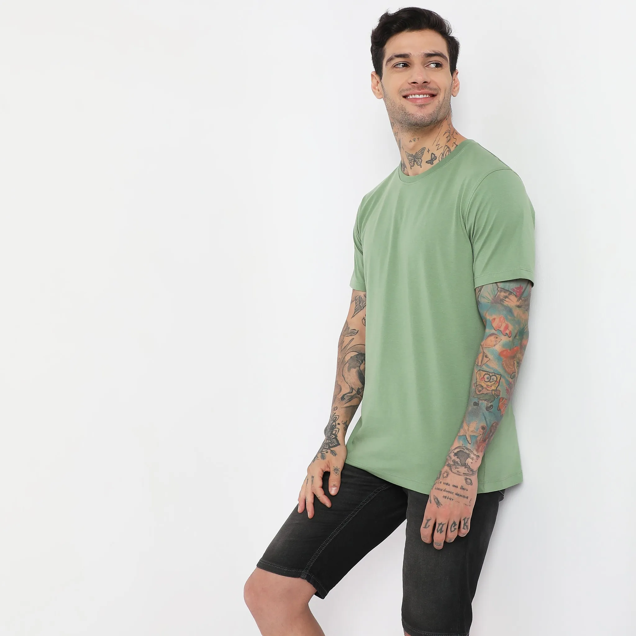 Double Dyed Crew™ Tees - Regular Fit - Must Have Essential Super Soft Handfeel & Quick Dry