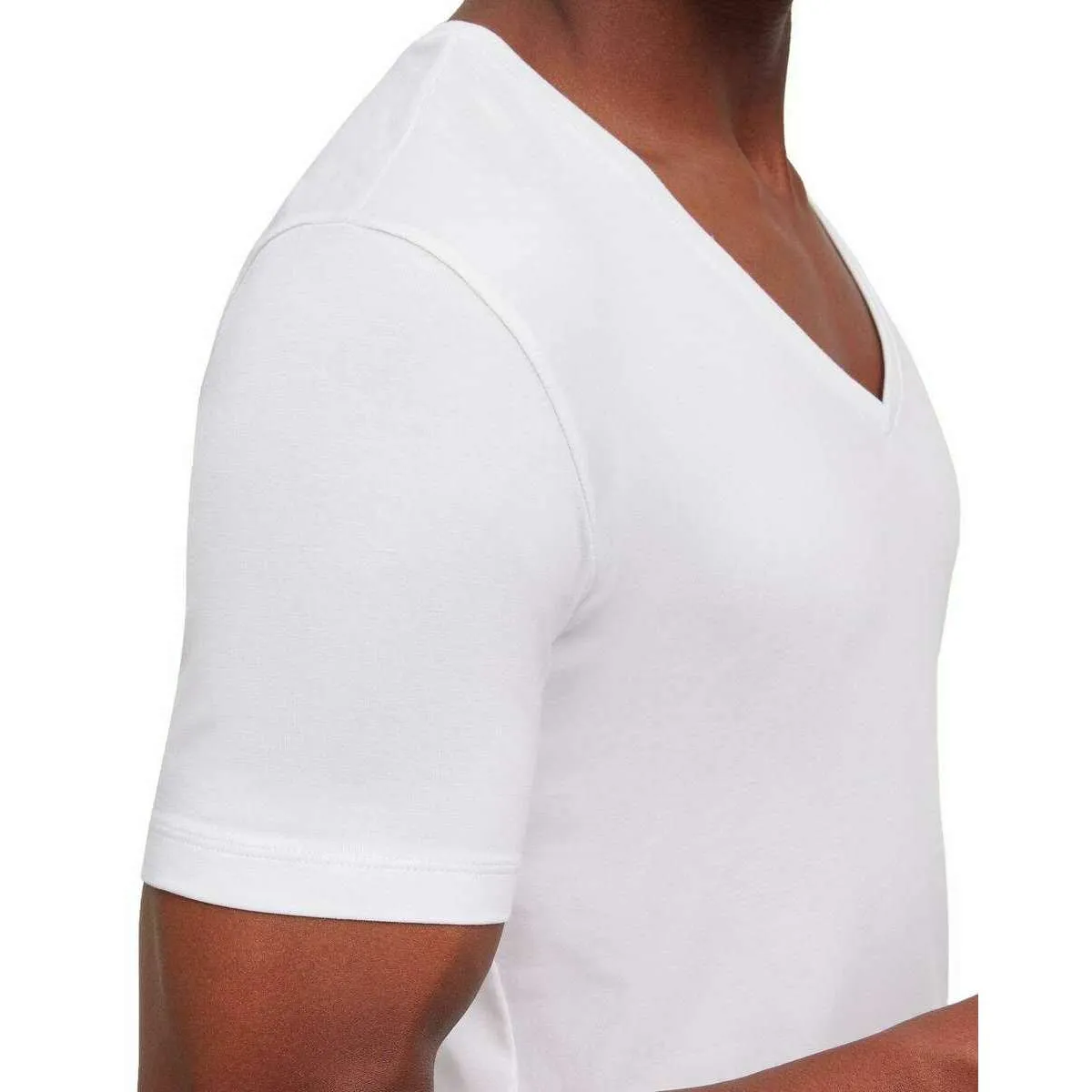 Falke Daily Comfort Deep V-Neck 2 Pack T-Shirt - White