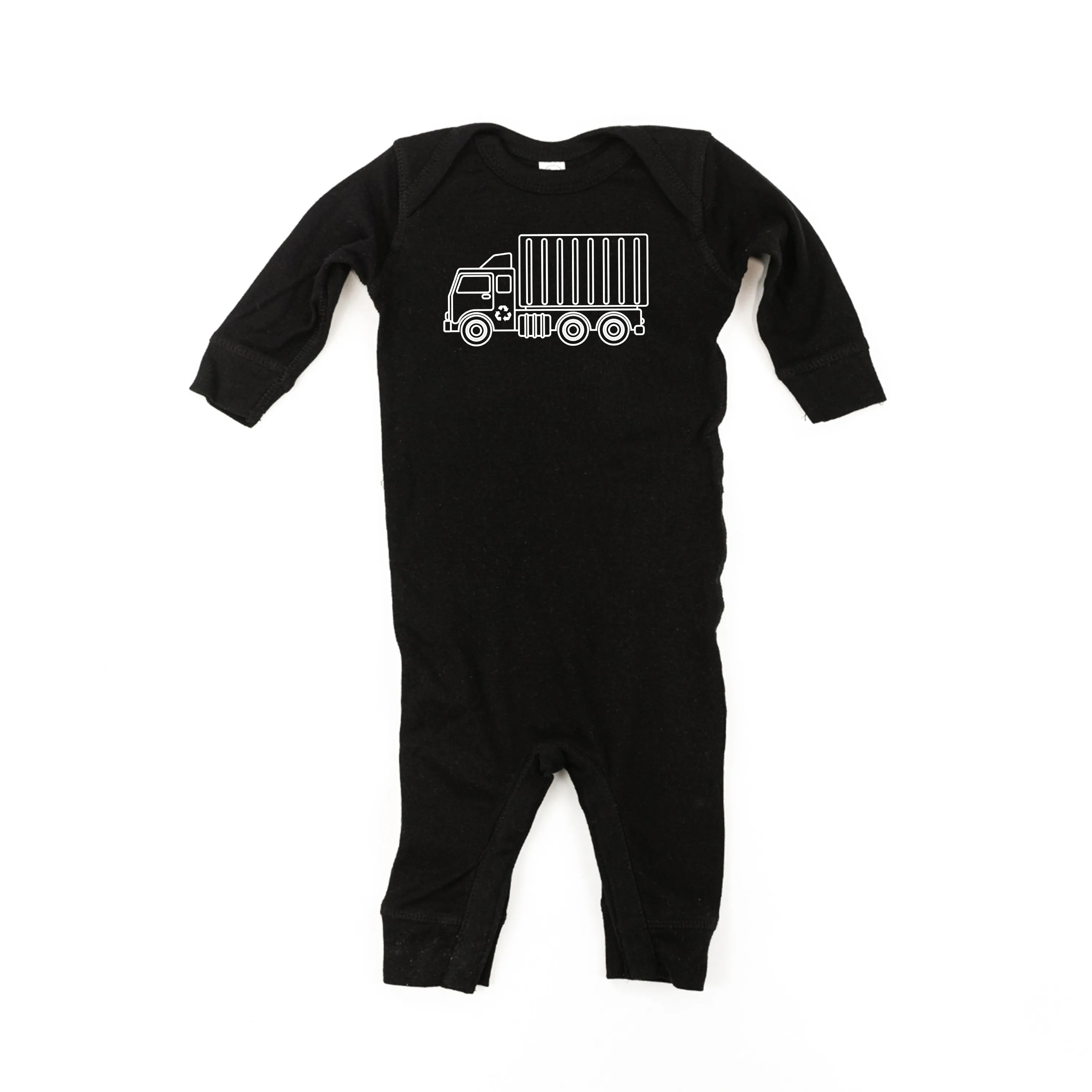 GARBAGE TRUCK - Minimalist Design - One Piece Baby Sleeper