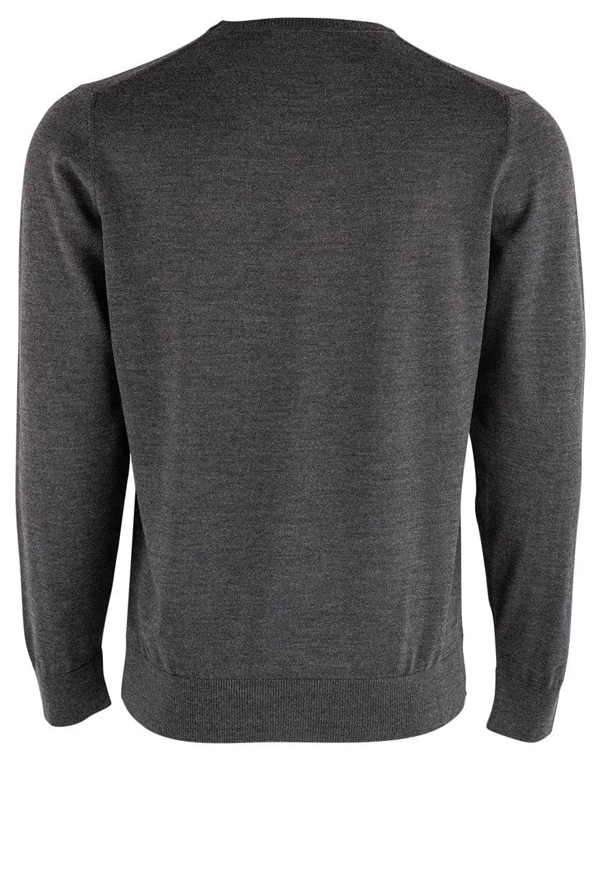 Garnet Men's Merino Wool Sweater - Charcoal