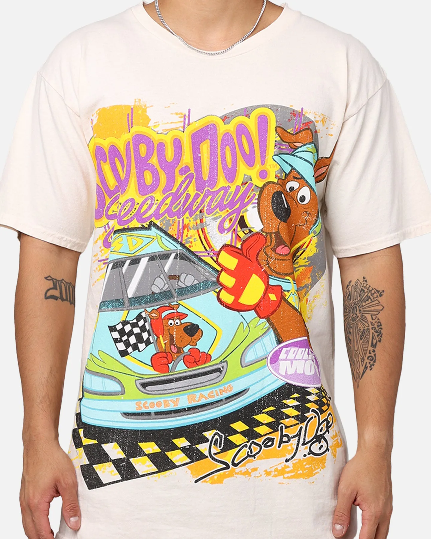 Goat Crew X Scooby-Doo Scooby Raceway T-Shirt Off White