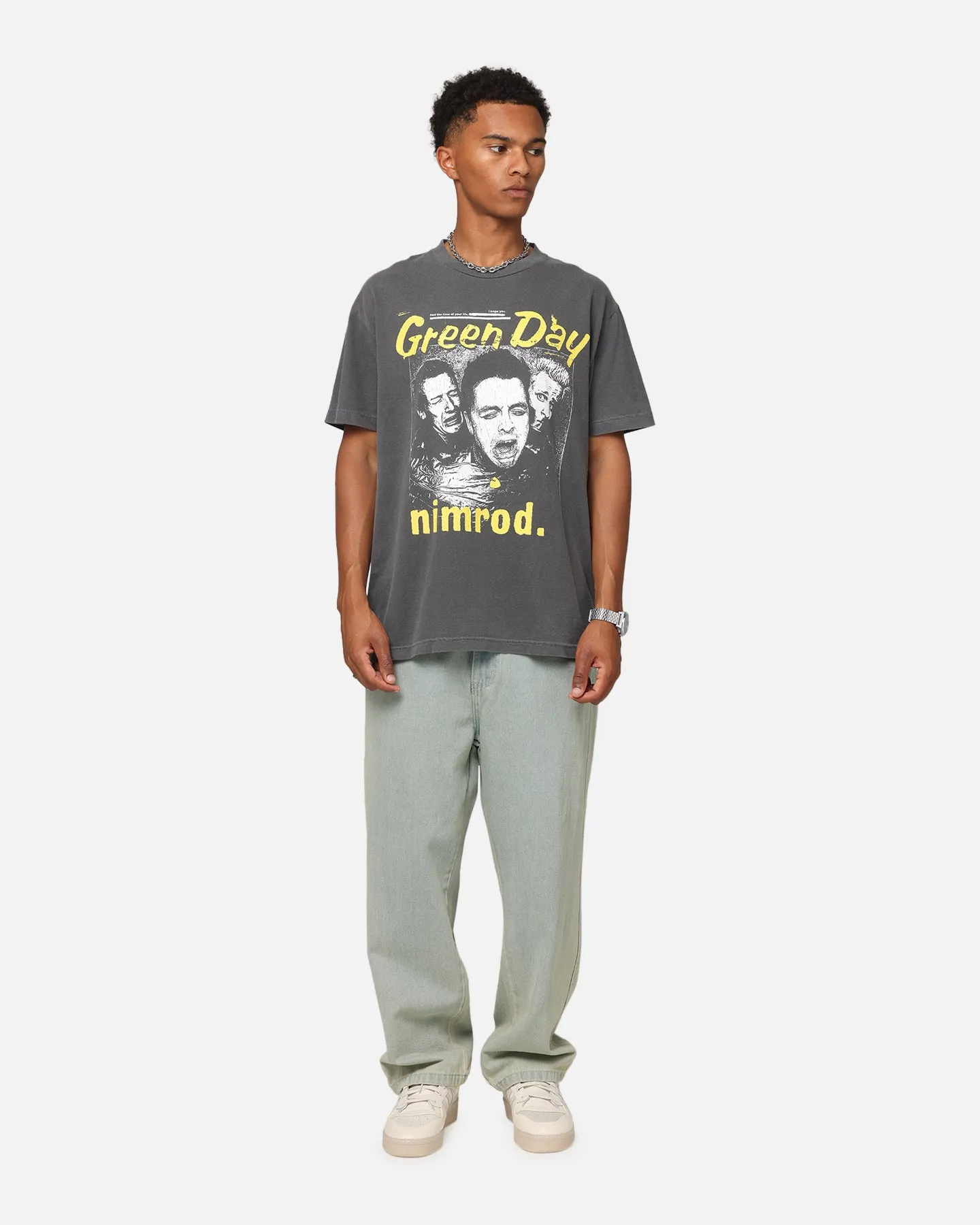 Green Day Nimrod Vintage T-Shirt Faded Black