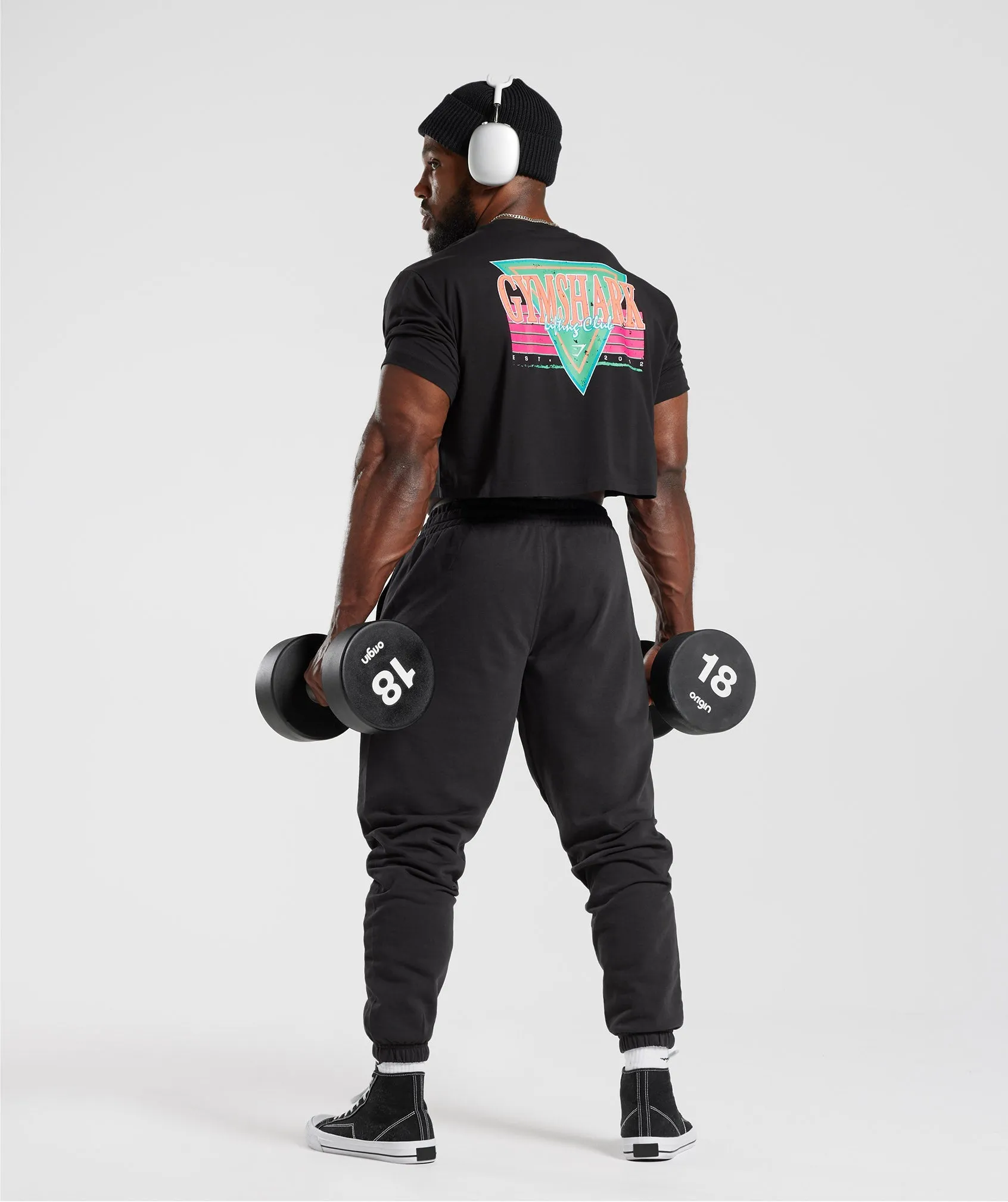 Gymshark Retrowave Crop T-Shirt - Black