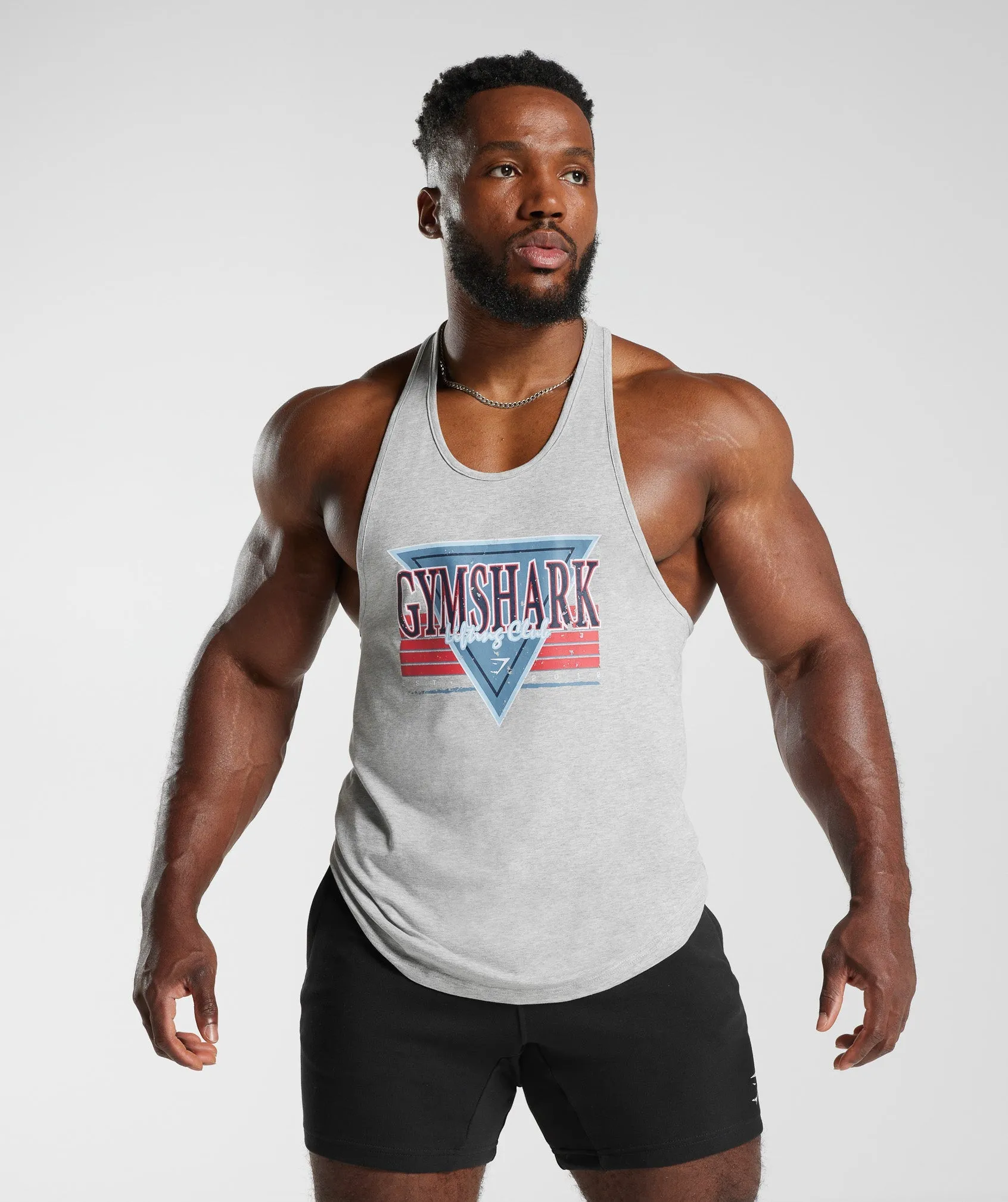 Gymshark Retrowave Stringer - Light Grey Core Marl