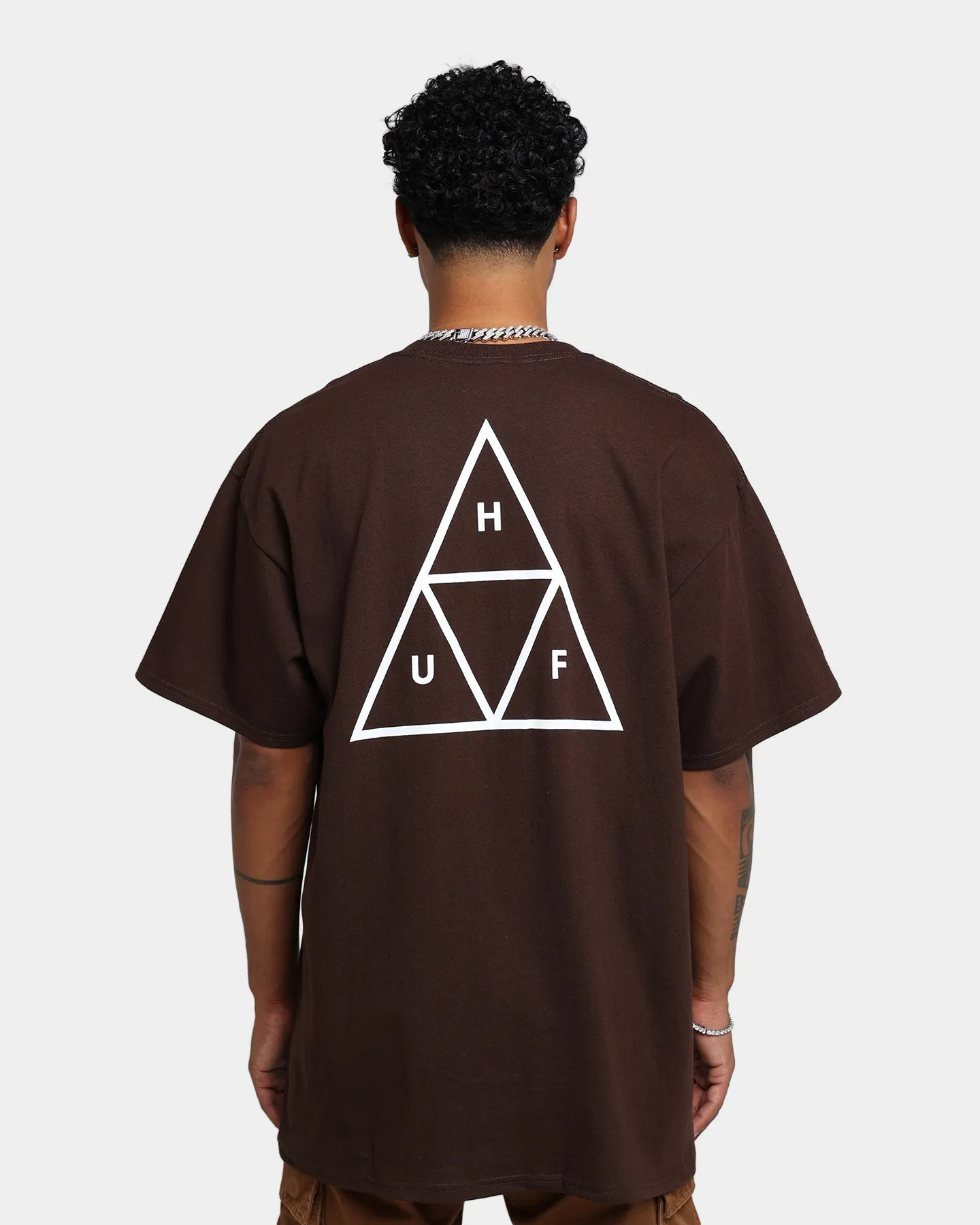 HUF Essentials T-Shirt Chocolate