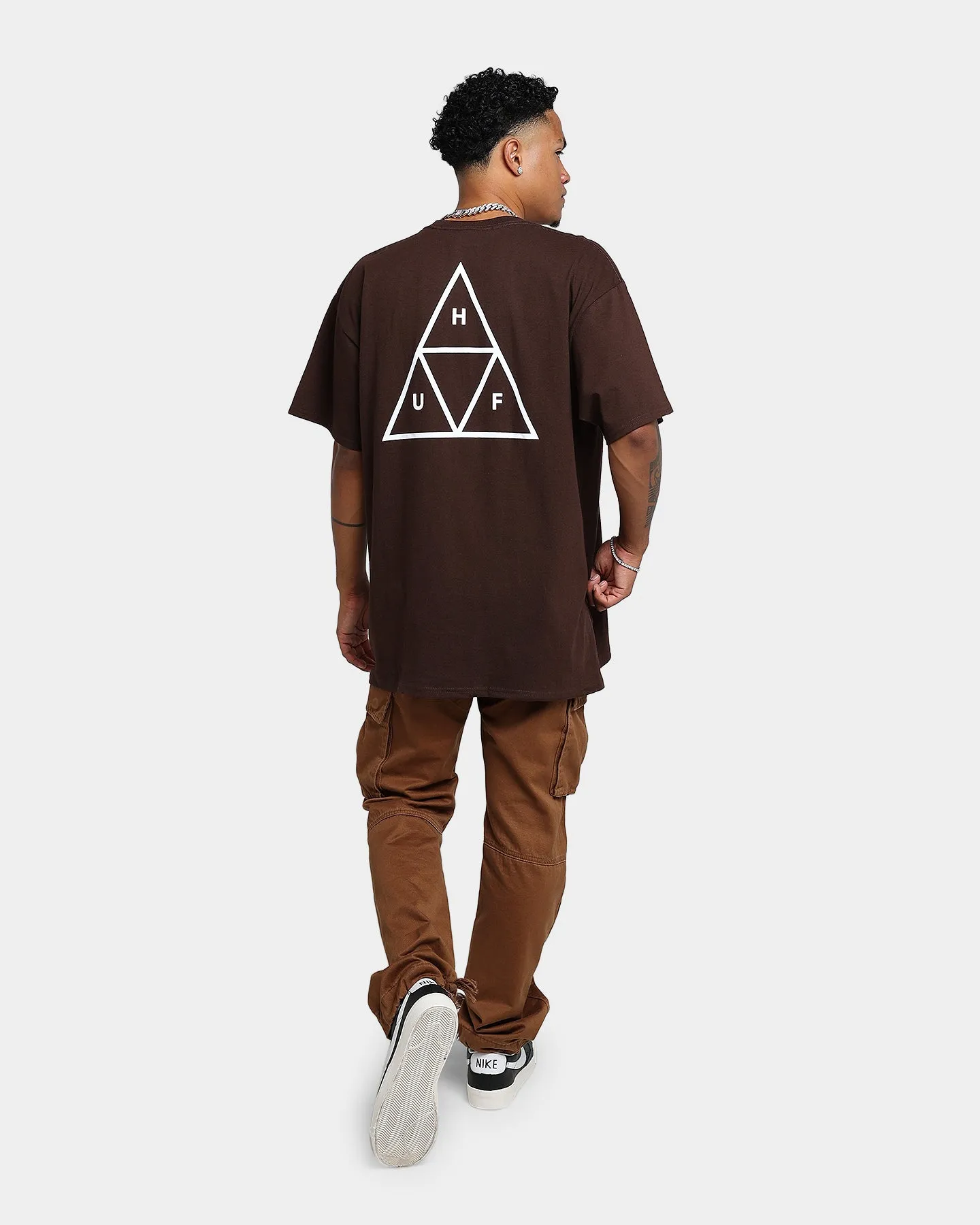 HUF Essentials T-Shirt Chocolate