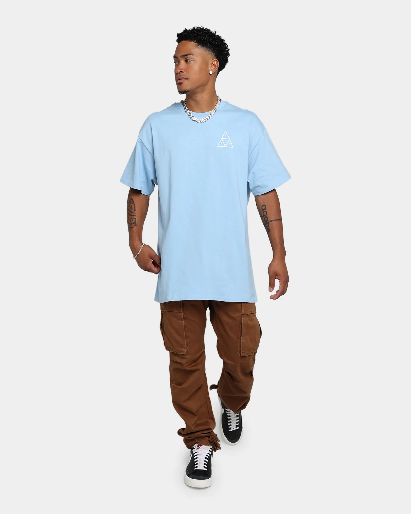 HUF Essentials T-Shirt Light Blue