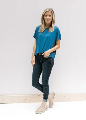 Indigo Slightly Cropped Tee