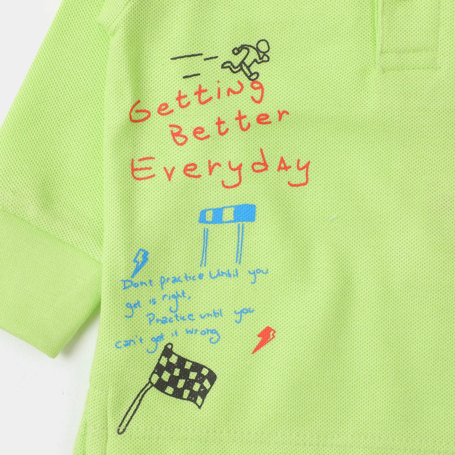 Infant Boys Polo F/S Getting Better - Sharp Green