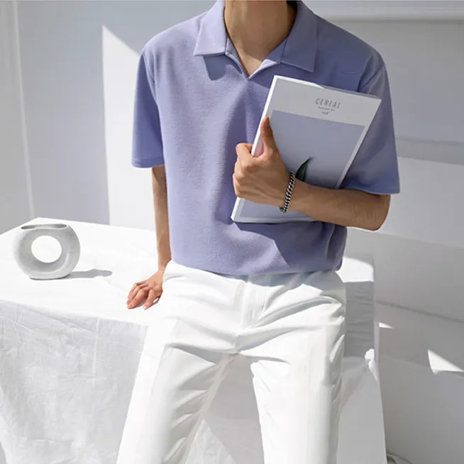 [Korean Style] 2 Colors Cotton Polo Shirts