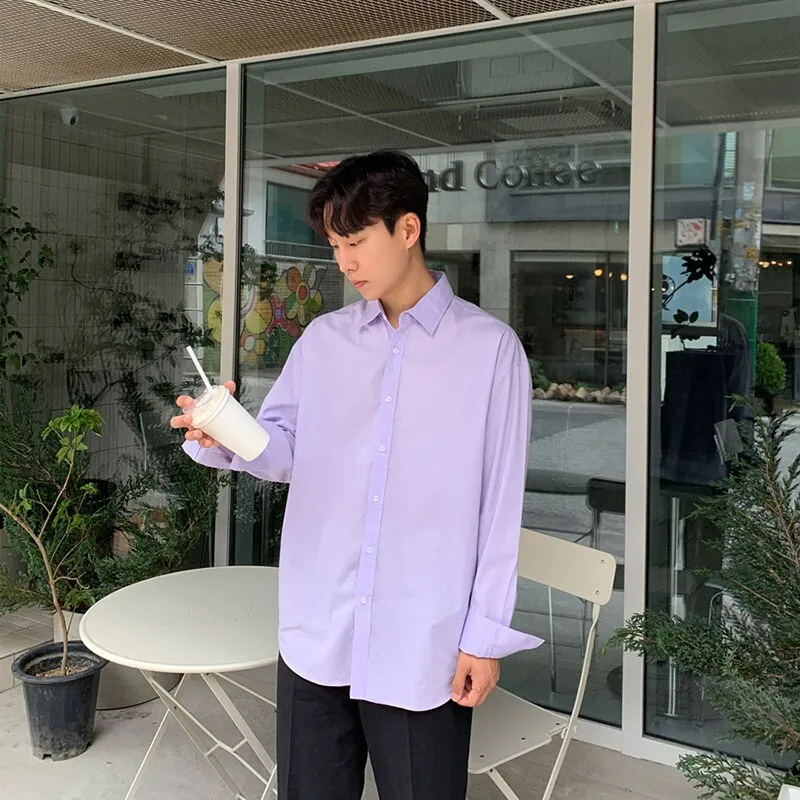 [Korean Style] 3 Colors Long Sleeved Shirts