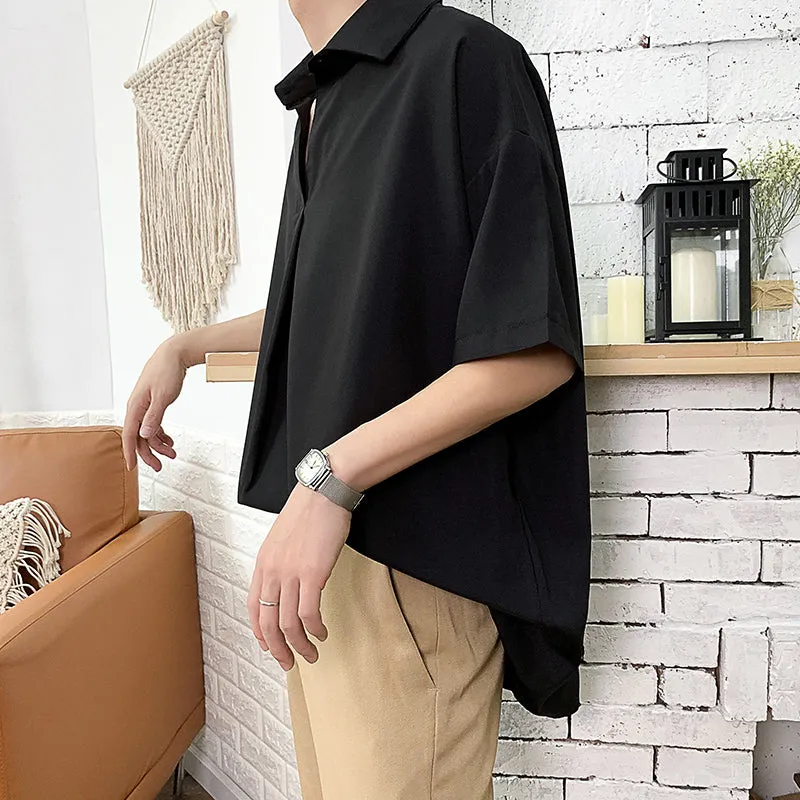 [Korean Style] 3 Colors Poly Casual Shirts