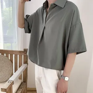 [Korean Style] 3 Colors Poly Casual Shirts