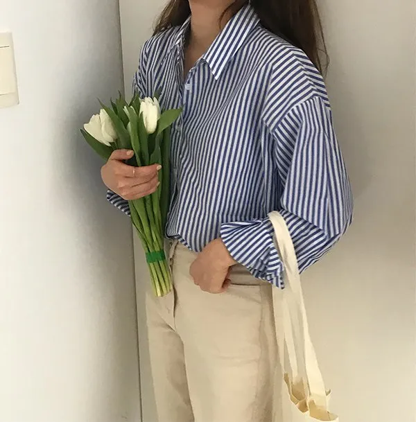 [Korean Style] Goria Basic Stripe Shirts