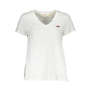 Levi's White Cotton Women T-Shirt