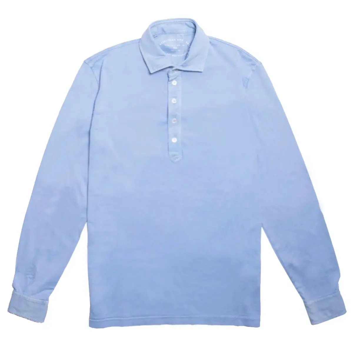 Light Blue 100% Cotton Jersey Polo Shirt